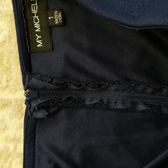 My Michelle Ruched Slit Maxi Skirt Junior 1 Navy - Picture 7 of 16